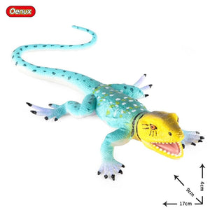 Planet Gates 1piece 33 Oenux New Simulation Wild Reptile Animals Action Figures Lizard Model Figurines Kids Education Congnitive Scene Decoration Toy