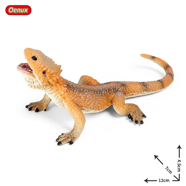 Planet Gates 1piece 33 Oenux New Simulation Wild Reptile Animals Action Figures Lizard Model Figurines Kids Education Congnitive Scene Decoration Toy