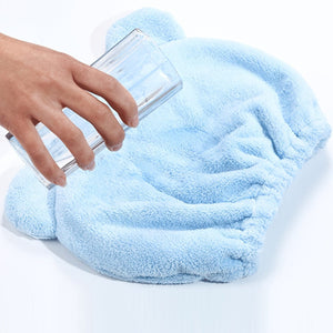 Planet Gates 1ps Cartoon Bear Thicken Hair Drying Cap Super Absorbent Quick Drying Towel Shower Cap Korean Version Scrub Hair Bag Head Wrap