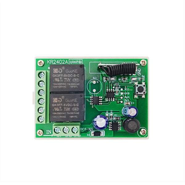 Planet Gates 1R 1T 433.92Mhz DC 6V 12V 24V 48V 60V Universal Wireless Remote Control Switch 2 CH RF Relay Receiver Module DC5-30V For Smart Home