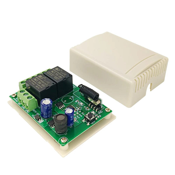 Planet Gates 1R 1T 433.92Mhz DC 6V 12V 24V 48V 60V Universal Wireless Remote Control Switch 2 CH RF Relay Receiver Module DC5-30V For Smart Home