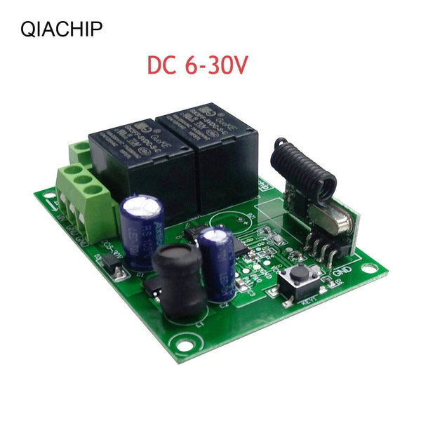 Planet Gates 1R 1T 433.92Mhz DC 6V 12V 24V 48V 60V Universal Wireless Remote Control Switch 2 CH RF Relay Receiver Module DC5-30V For Smart Home