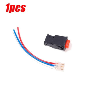 Planet Gates 1red Motorcycle Double Flash Switch Hazard Light Switch Button Flash Warning Emergency Signal Lamp Electric Vehicle Modification Part