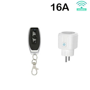 Planet Gates 1Remote Wireless Smart Remote Control Socket Switch 220V 4000W 16A EU FR Universal Plug Remote ON OFF Electrical Outlets for Lighting