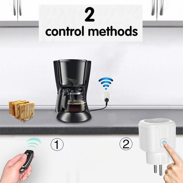 Planet Gates 1Remote Wireless Smart Remote Control Socket Switch 220V 4000W 16A EU FR Universal Plug Remote ON OFF Electrical Outlets for Lighting