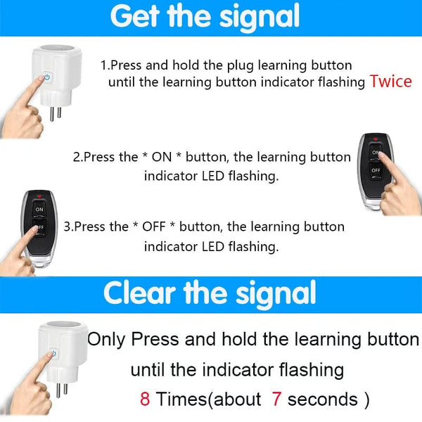 Planet Gates 1Remote Wireless Smart Remote Control Socket Switch 220V 4000W 16A EU FR Universal Plug Remote ON OFF Electrical Outlets for Lighting