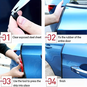 Planet Gates 1Roll 16.4ft Car Door Edge Guards, Rubber Edge Trim Car Door Protector Automotive Door Entry Guard Automotive Trim Car Door Edge Protector
