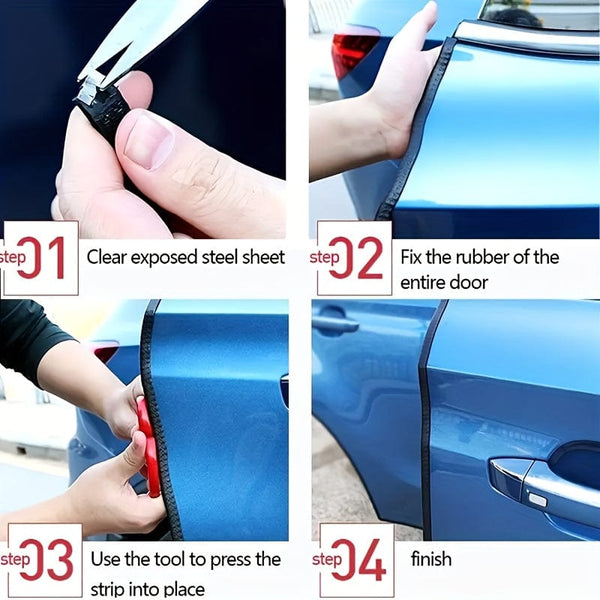 Planet Gates 1Roll 16.4ft Car Door Edge Guards, Rubber Edge Trim Car Door Protector Automotive Door Entry Guard Automotive Trim Car Door Edge Protector