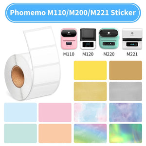Planet Gates 1roll 40x30mm for M110 M221 M220 M200 M120 Label Printer 230pcs Square Thermal Label BPA Free Self-Adhesive Labels Sticky Paper