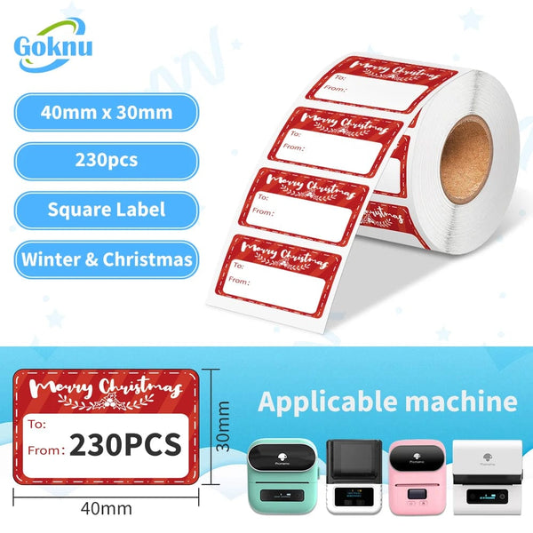 Planet Gates 1roll 40x30mm for M110 M221 M220 M200 M120 Label Printer 230pcs Square Thermal Label BPA Free Self-Adhesive Labels Sticky Paper