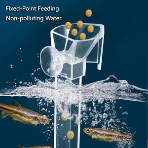 Planet Gates 1Set Acrylic Aquarium Feeder Tube Dish Transparent Fish Tank Shrimp Snail Shrimp Food Feeder Bowl Aquarium Feeding Accessories