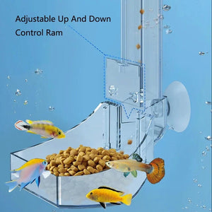 Planet Gates 1Set Acrylic Aquarium Feeder Tube Dish Transparent Fish Tank Shrimp Snail Shrimp Food Feeder Bowl Aquarium Feeding Accessories