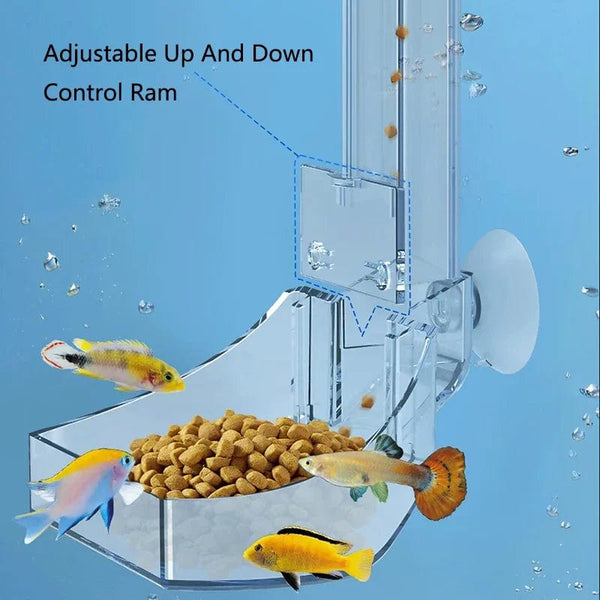 Planet Gates 1Set Acrylic Aquarium Feeder Tube Dish Transparent Fish Tank Shrimp Snail Shrimp Food Feeder Bowl Aquarium Feeding Accessories