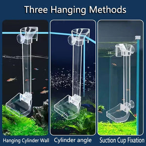 Planet Gates 1Set Acrylic Aquarium Feeder Tube Dish Transparent Fish Tank Shrimp Snail Shrimp Food Feeder Bowl Aquarium Feeding Accessories