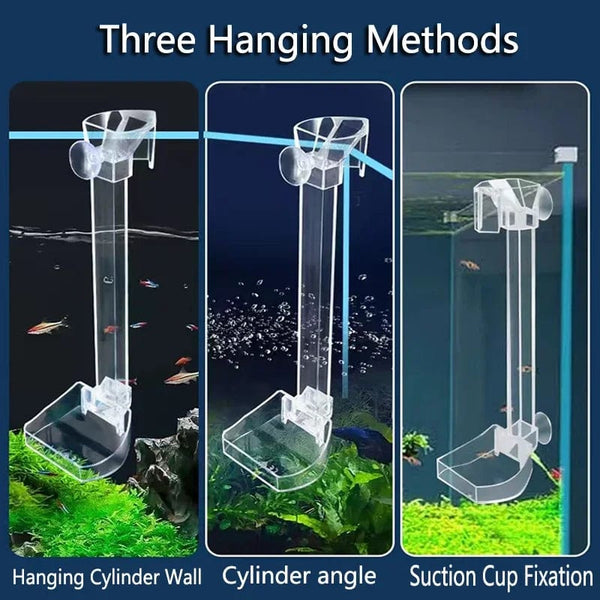 Planet Gates 1Set Acrylic Aquarium Feeder Tube Dish Transparent Fish Tank Shrimp Snail Shrimp Food Feeder Bowl Aquarium Feeding Accessories