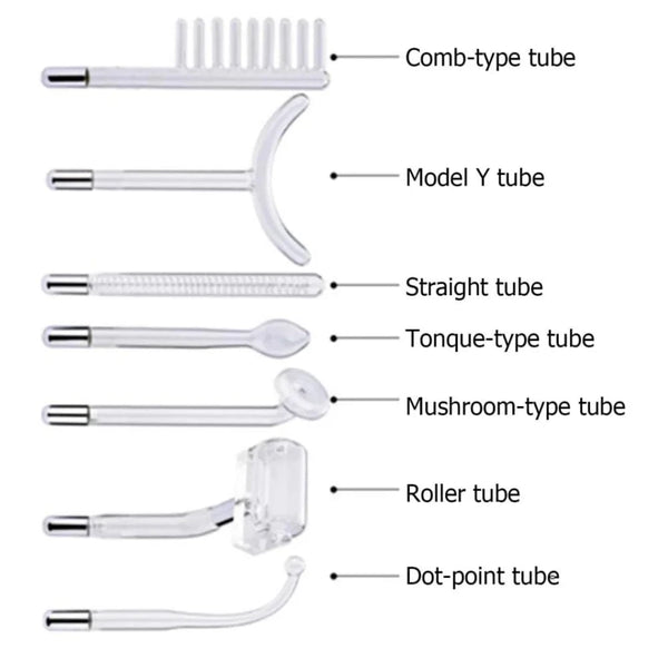 Planet Gates 1set / United States 7 Electrode Tubes Beauty Machine Ozone High Frequency Wand for Face Hair Eye Massage Face Care Skin Care Device for Women&Men