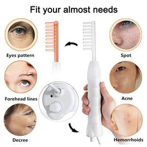 Planet Gates 1set / United States 7 Electrode Tubes Beauty Machine Ozone High Frequency Wand for Face Hair Eye Massage Face Care Skin Care Device for Women&Men