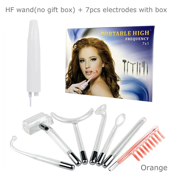 Planet Gates 1set / United States 7 Electrode Tubes Beauty Machine Ozone High Frequency Wand for Face Hair Eye Massage Face Care Skin Care Device for Women&Men