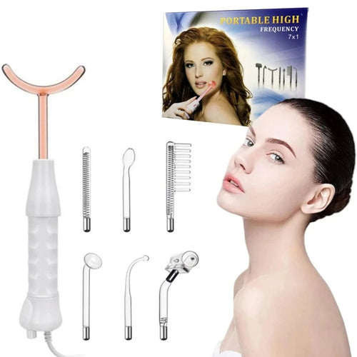 Planet Gates 1set / United States 7 Electrode Tubes Beauty Machine Ozone High Frequency Wand for Face Hair Eye Massage Face Care Skin Care Device for Women&Men
