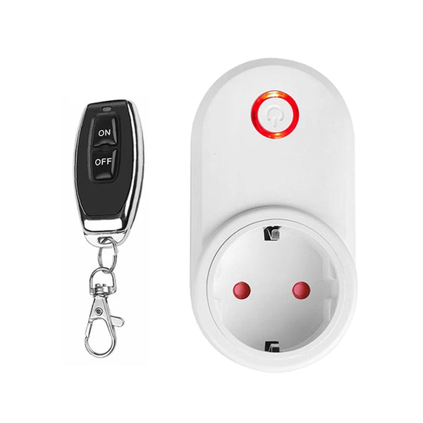 Planet Gates 1Socket 1Remote 1 433MHz RF Universal Remote Electric Smart Socket with Remote Control 220V 15A EU Plug Control for Home Appliance/Lamp/Fan