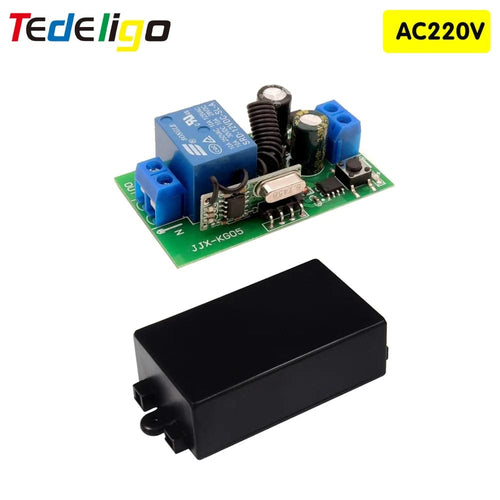 Planet Gates 1T / CHINA 433MHz Wireless Remote Control Switch AC110V 220V 10A 1CH Relay Module Receiver ON OFF Remote Control For Led Lights Bulb DIY