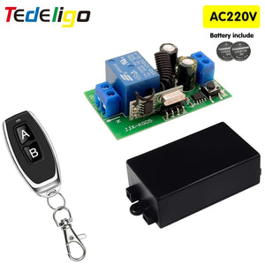 Planet Gates 1T / CHINA 433MHz Wireless Remote Control Switch AC110V 220V 10A 1CH Relay Module Receiver ON OFF Remote Control For Led Lights Bulb DIY