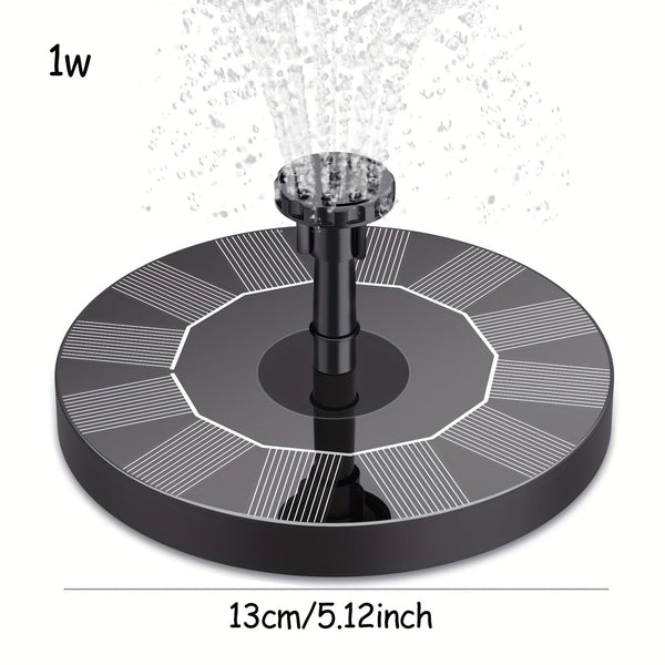Planet Gates 1W 1pc Solar Powered Water Fountain, Solar Fountain Bird Bath Pump With 6 Nozzles, Free Standing Portable Floating Solar Powered Water Fountain Pump For Garden, Pond, Pool, Outdoor And Backyard, 1.5W