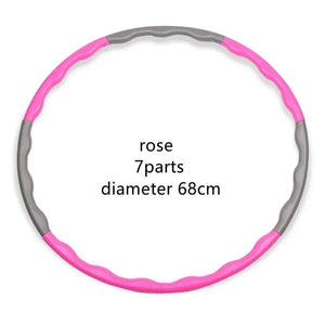 Planet Gates 1x 9/8/7 Sections Portable Detachable Easy Sport Hoop Fitness Gym Tool Plastic Light Weight Waist Trainer Ring Workout Equipment