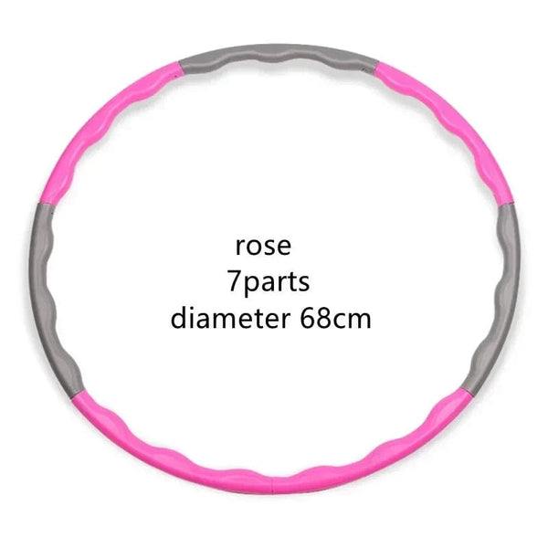 Planet Gates 1x 9/8/7 Sections Portable Detachable Easy Sport Hoop Fitness Gym Tool Plastic Light Weight Waist Trainer Ring Workout Equipment