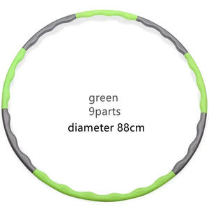 Planet Gates 1x 9/8/7 Sections Portable Detachable Easy Sport Hoop Fitness Gym Tool Plastic Light Weight Waist Trainer Ring Workout Equipment
