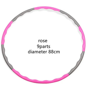 Planet Gates 1x 9/8/7 Sections Portable Detachable Easy Sport Hoop Fitness Gym Tool Plastic Light Weight Waist Trainer Ring Workout Equipment