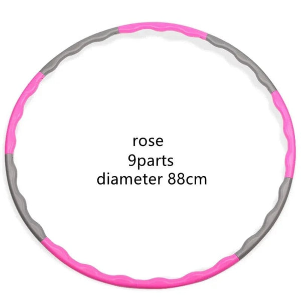 Planet Gates 1x 9/8/7 Sections Portable Detachable Easy Sport Hoop Fitness Gym Tool Plastic Light Weight Waist Trainer Ring Workout Equipment