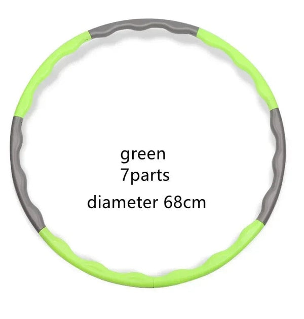 Planet Gates 1x 9/8/7 Sections Portable Detachable Easy Sport Hoop Fitness Gym Tool Plastic Light Weight Waist Trainer Ring Workout Equipment
