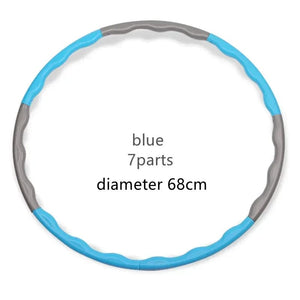 Planet Gates 1x 9/8/7 Sections Portable Detachable Easy Sport Hoop Fitness Gym Tool Plastic Light Weight Waist Trainer Ring Workout Equipment