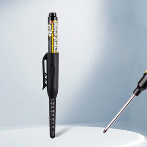 Planet Gates 1X Black 45mm Deep Hole Long Nib Head Markers Deep Drill Hole Long Nib Scriber Multifunction Mechanical Carpentry Colorful Marker Pen
