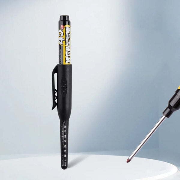 Planet Gates 1X Black 45mm Deep Hole Long Nib Head Markers Deep Drill Hole Long Nib Scriber Multifunction Mechanical Carpentry Colorful Marker Pen
