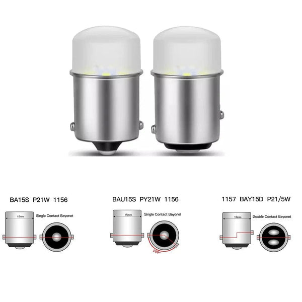 Planet Gates 1X P21W 5W LED Bulb 1156 1157 BA15S BAU15S BAY15D Led Car Signal Lamp R5W R10W DRL Daytime Running Light 12V Auto White Red