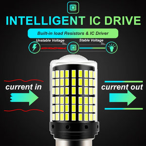 Planet Gates 1x P21W PY21W Car LED Bulb Ba15s 1156 Bau15s T20 WY21W W21W 7443 High Power LED Signal Light Canbus No error Auto Reverse Lamp