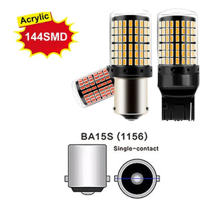 Planet Gates 1x P21W PY21W Car LED Bulb Ba15s 1156 Bau15s T20 WY21W W21W 7443 High Power LED Signal Light Canbus No error Auto Reverse Lamp