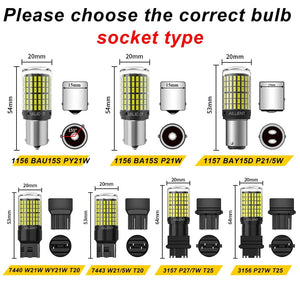 Planet Gates 1x P21W PY21W Car LED Bulb Ba15s 1156 Bau15s T20 WY21W W21W 7443 High Power LED Signal Light Canbus No error Auto Reverse Lamp