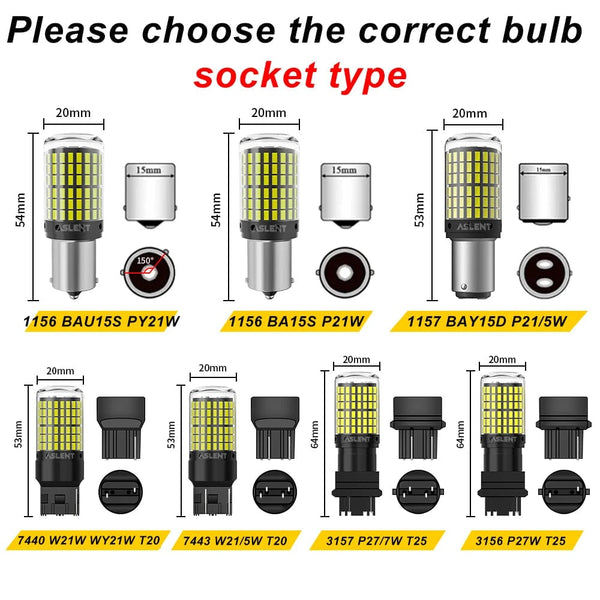 Planet Gates 1x P21W PY21W Car LED Bulb Ba15s 1156 Bau15s T20 WY21W W21W 7443 High Power LED Signal Light Canbus No error Auto Reverse Lamp