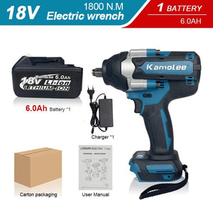 Planet Gates 1x6.0Ah Bat Carton / Russian Federation / EU 【Super Torque】Kamolee 1800N.m  DTW700 Electric Impact Wrench High Torque 1/2 Inch Compatible With 18V Makita Battery