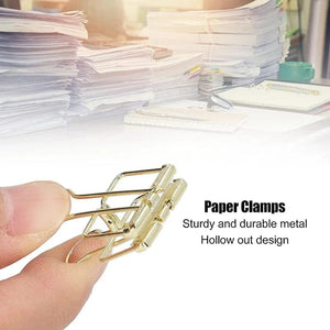 Planet Gates 2-10 Pcs Paper Clip Sliver Rose Gold Binder Clips Page Holder Office Study Binder Clips Photo Clamp Office School Desk Organizer