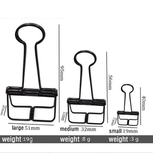 Planet Gates 2-10 Pcs Paper Clip Sliver Rose Gold Binder Clips Page Holder Office Study Binder Clips Photo Clamp Office School Desk Organizer