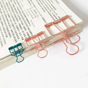 Planet Gates 2-10 Pcs Paper Clip Sliver Rose Gold Binder Clips Page Holder Office Study Binder Clips Photo Clamp Office School Desk Organizer