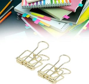 Planet Gates 2-10 Pcs Paper Clip Sliver Rose Gold Binder Clips Page Holder Office Study Binder Clips Photo Clamp Office School Desk Organizer