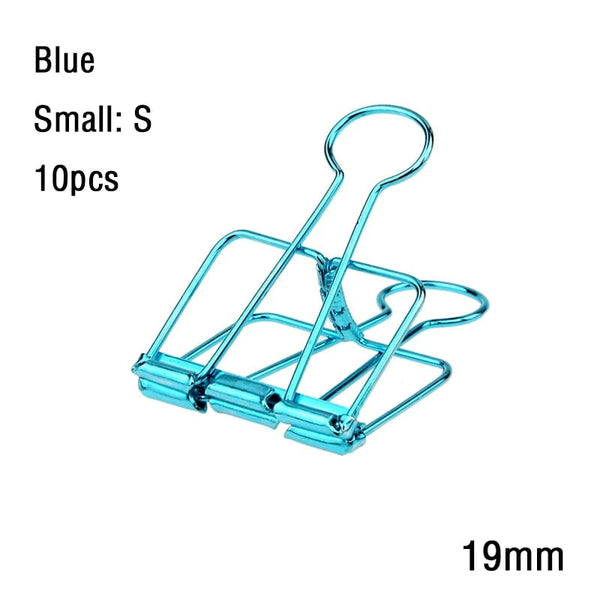 Planet Gates 2-10 Pcs Paper Clip Sliver Rose Gold Binder Clips Page Holder Office Study Binder Clips Photo Clamp Office School Desk Organizer
