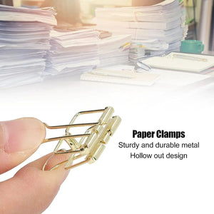 Planet Gates 2-10 Pcs Paper Clip Sliver Rose Gold Binder Clips Page Holder Office Study Binder Clips Photo Clamp Office School Desk Organizer