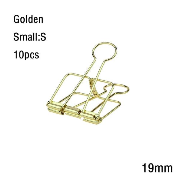 Planet Gates 2-10 Pcs Paper Clip Sliver Rose Gold Binder Clips Page Holder Office Study Binder Clips Photo Clamp Office School Desk Organizer