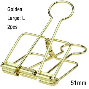Planet Gates 2-10 Pcs Paper Clip Sliver Rose Gold Binder Clips Page Holder Office Study Binder Clips Photo Clamp Office School Desk Organizer